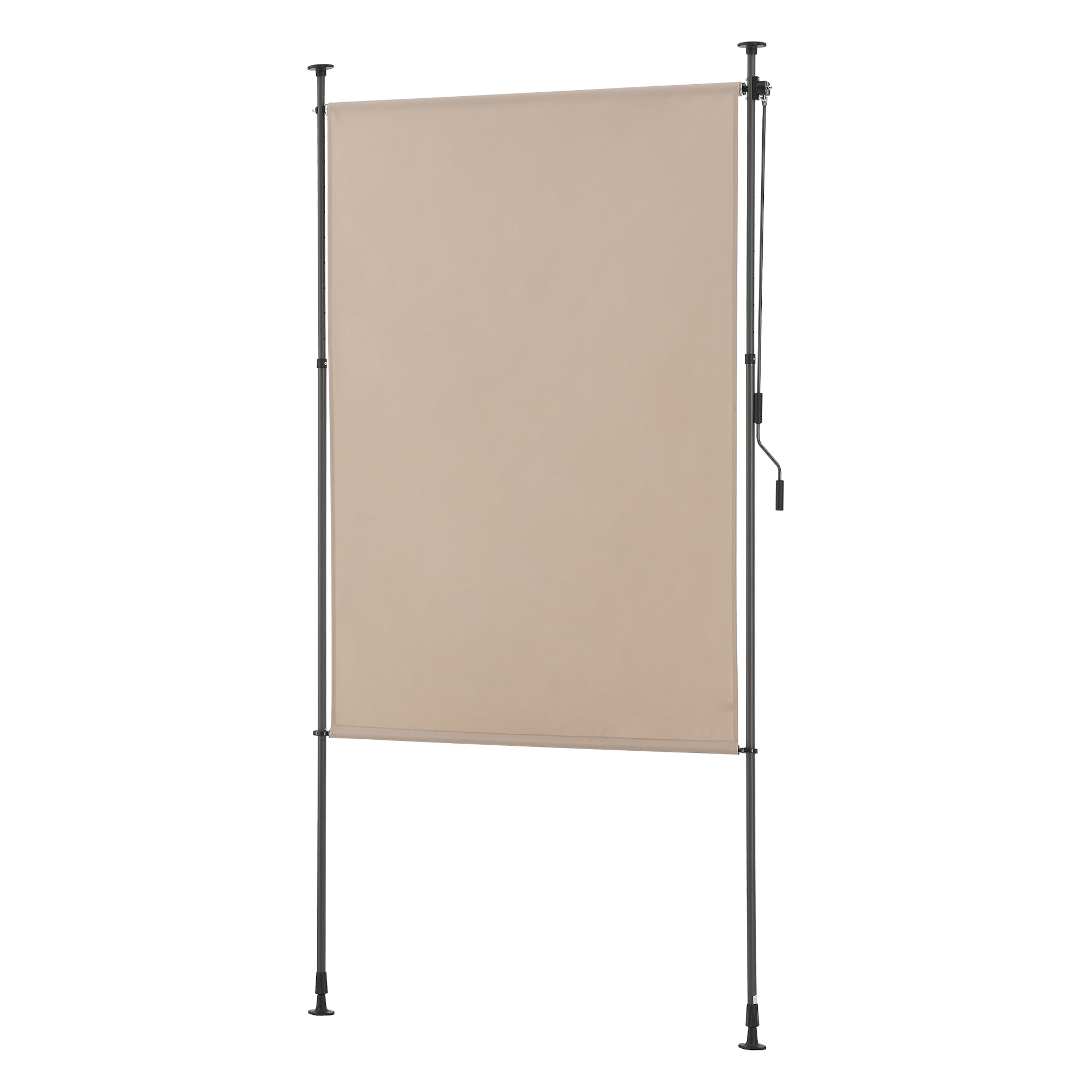 Schermo Verticale Cimarra da Balcone con Pali Telescopici Tenda Parasole Larga 120 cm color Sabbia pro.tec