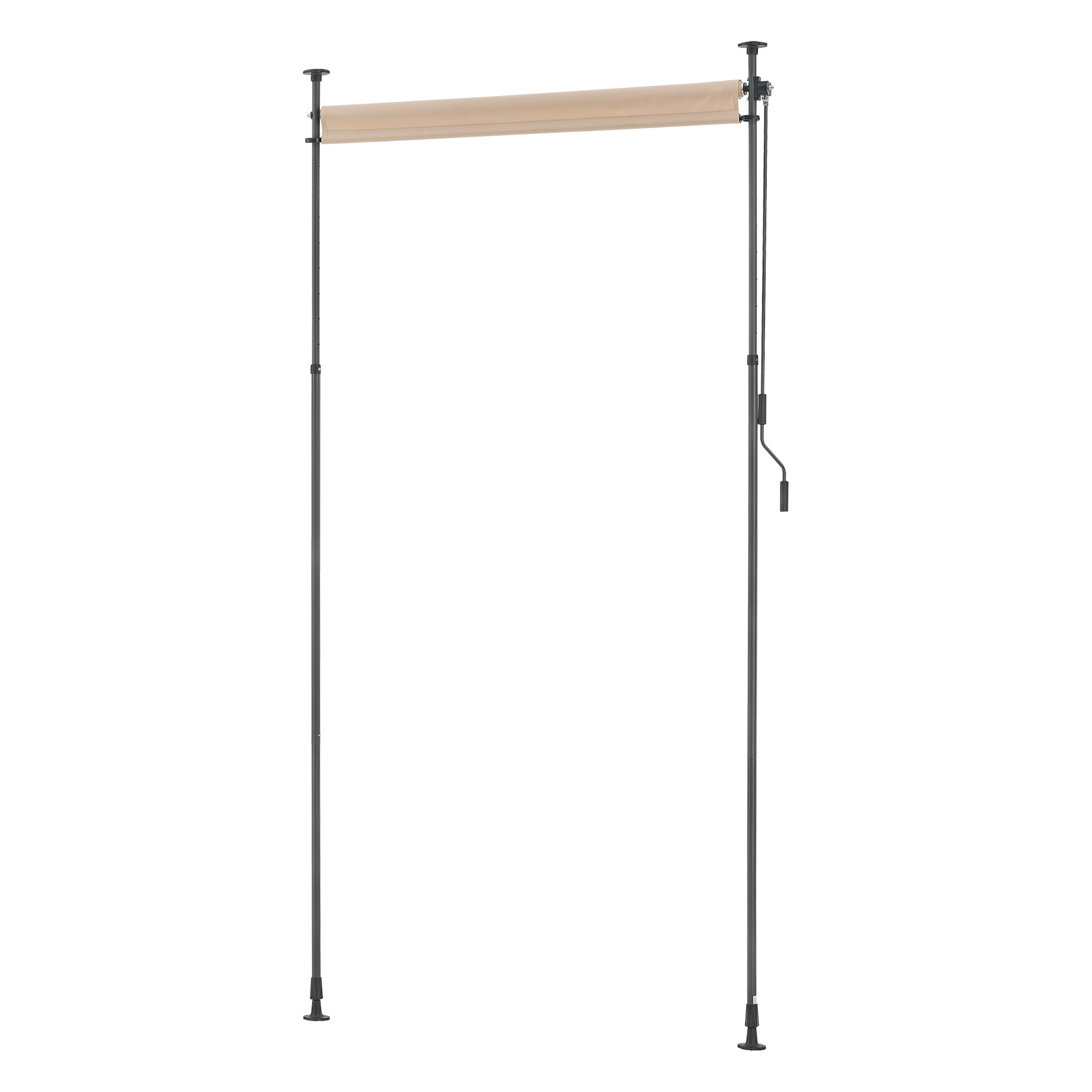 Schermo Verticale Cimarra da Balcone con Pali Telescopici Tenda Parasole Larga 150 cm color Sabbia pro.tec