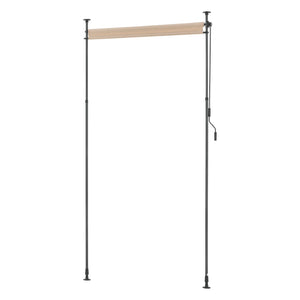 Schermo Verticale Cimarra da Balcone con Pali Telescopici Tenda Parasole Larga 150 cm color Sabbia pro.tec