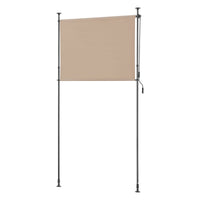 Schermo Verticale Cimarra da Balcone con Pali Telescopici Tenda Parasole Larga 120 cm color Sabbia pro.tec