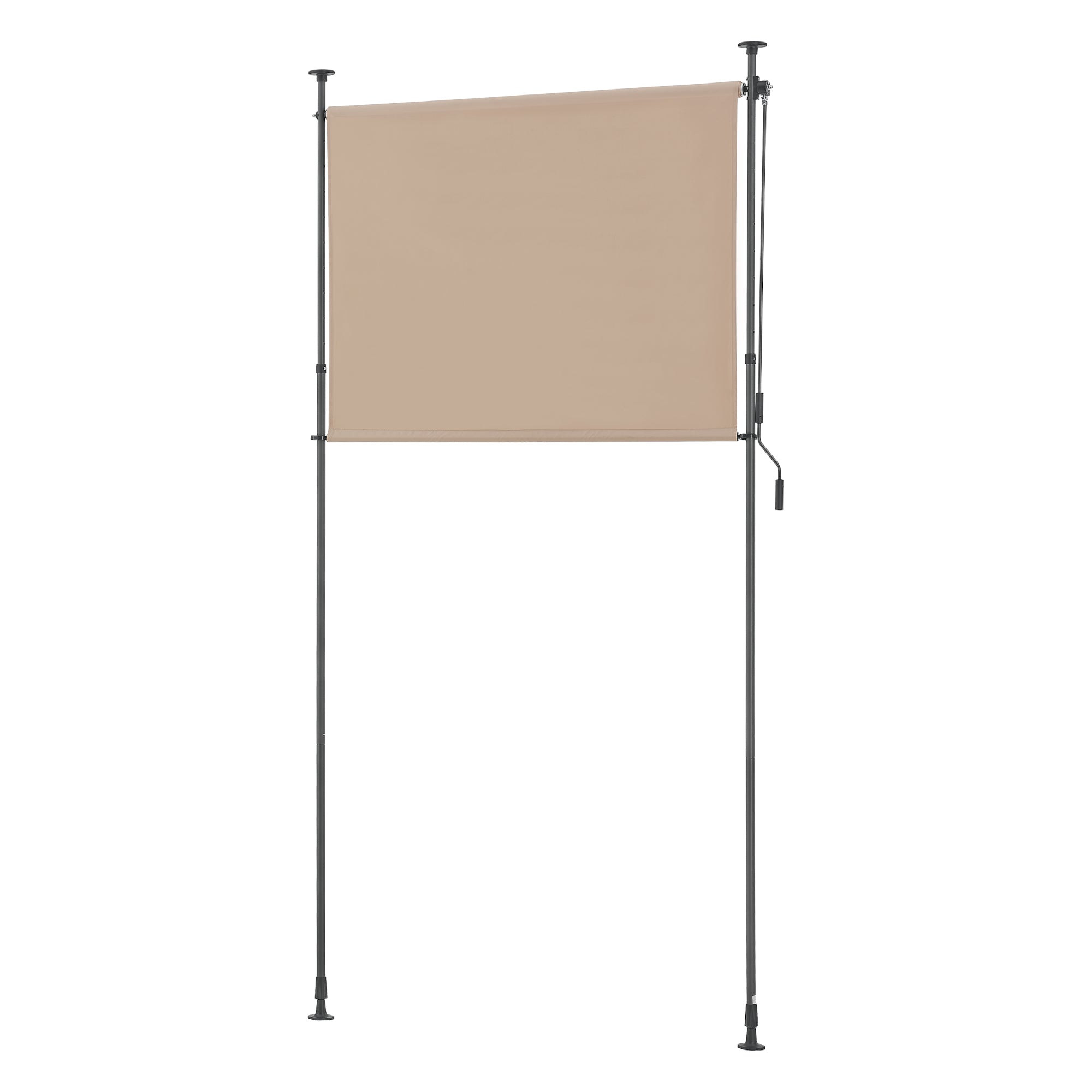 Schermo Verticale Cimarra da Balcone con Pali Telescopici Tenda Parasole Larga 150 cm color Sabbia pro.tec
