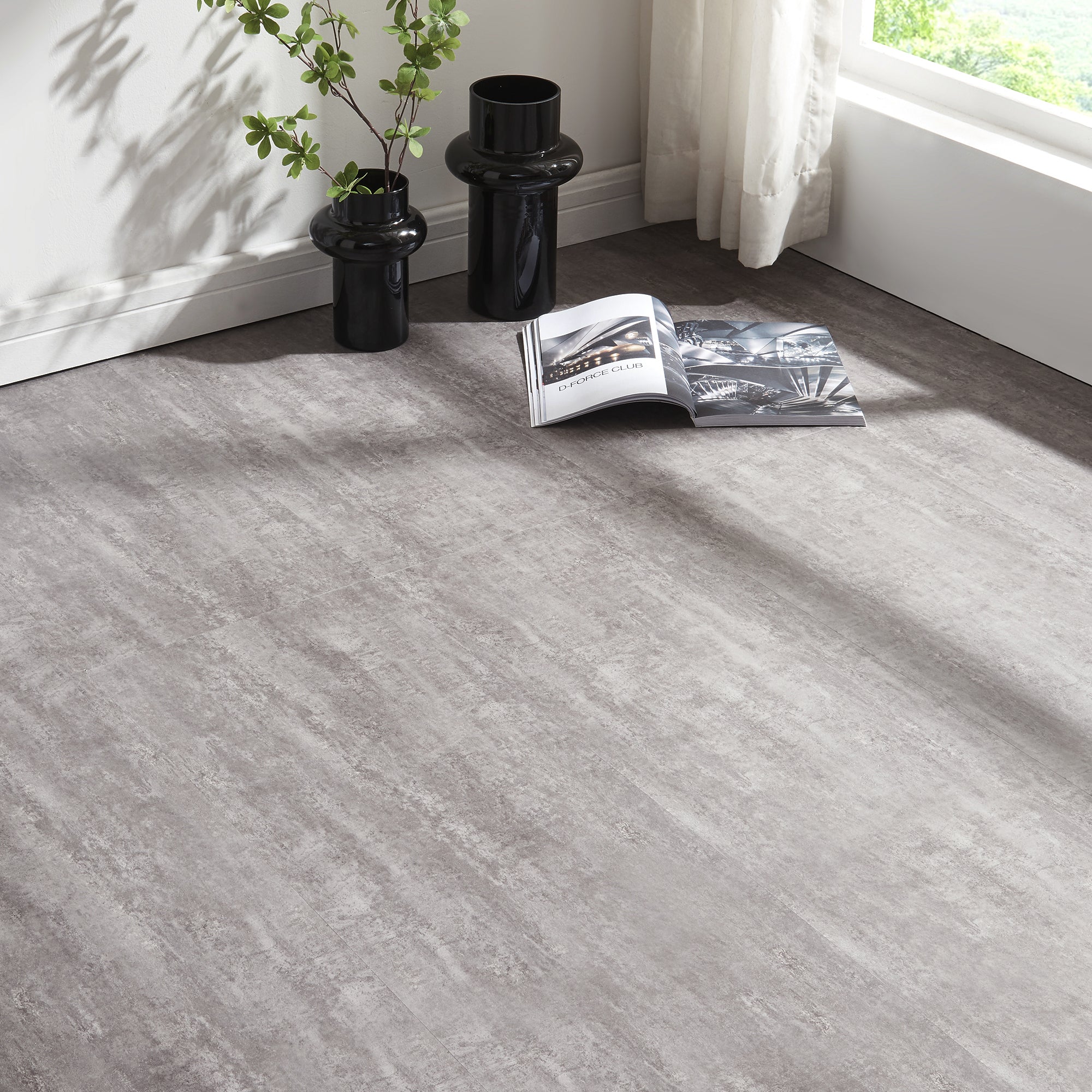 Set Aldire 120 Piastrelle SPC di Pavimento a Incastro Click Pavimentazione per Interni - Grigio Pietra NEU.HOLZ