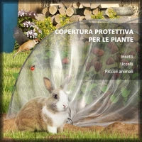 Telo di Copertura Piante a Rete con Archetti Flessibili e Clip di Fissaggio, Bianco