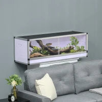 Scatola per Rettili in Alluminio, Casa Perfetta per Rettili e Anfibi, 120cm x 40cm x 40cm