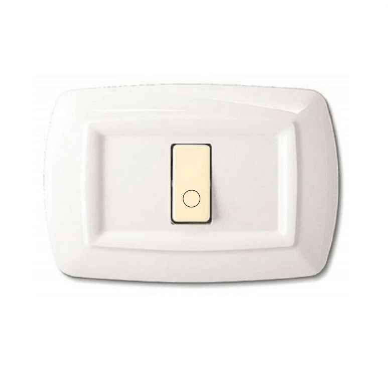 Pulsante luminoso serie civile faeg 10 ampere bianco