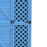Capanno da giardino in legno resistente alle intemperie, con ampio spazio portaoggetti, 101.5x56.5x175.3 cm, Blu