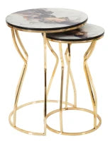 Tavolinetti Abstract Top -A- Coppia cm Ø 37X51-25X46