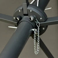 Ombrellone Ovale Grigio Scuro 440 x 260 cm