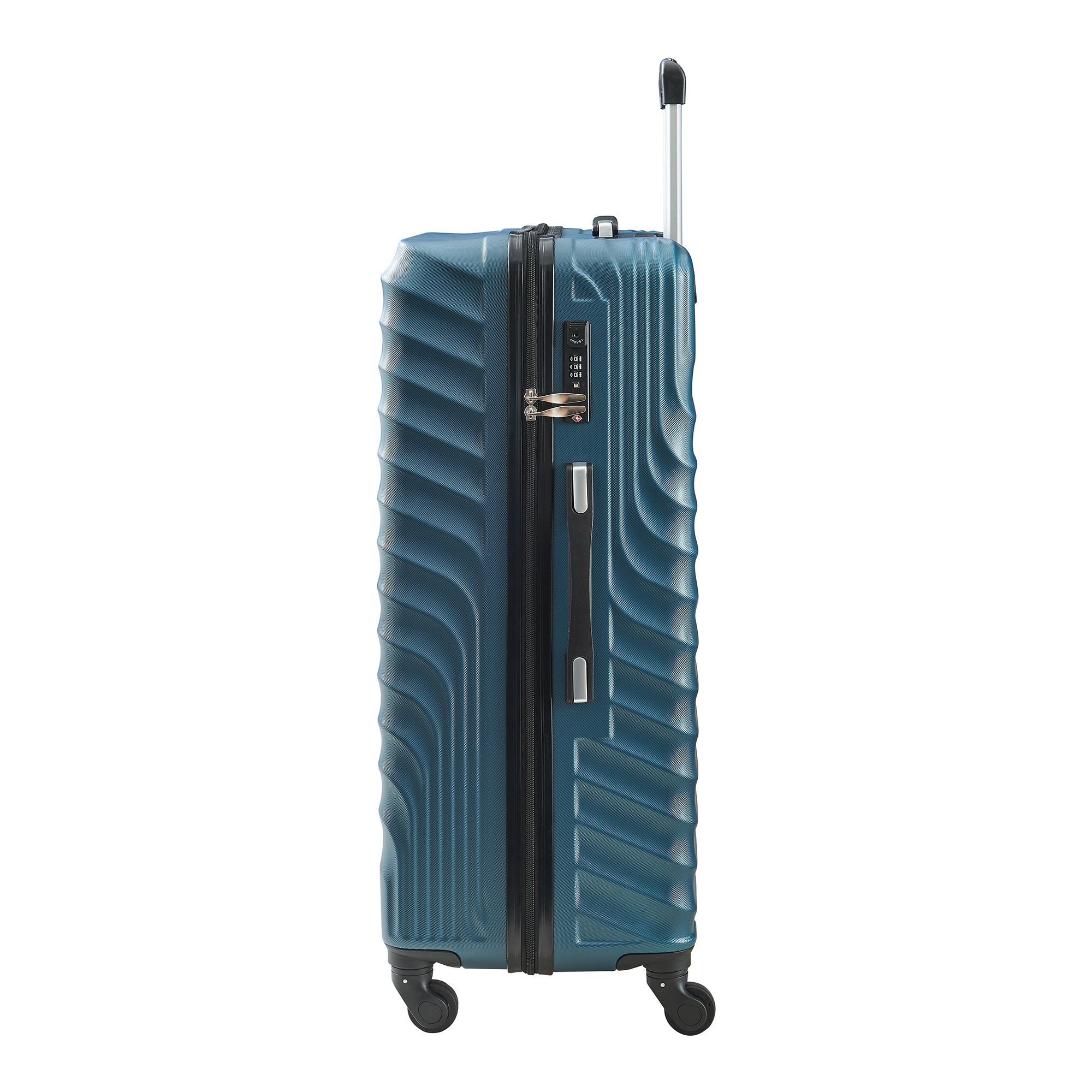 Set Trolley Pona di 3 Valigie Rigide in Misure S/M/L - Blu pro.tec
