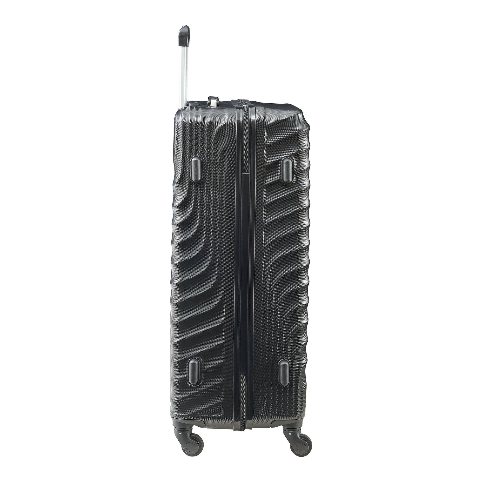 Set Trolley Pona di 3 Valigie Rigide in Misure S/M/L - Nero pro.tec