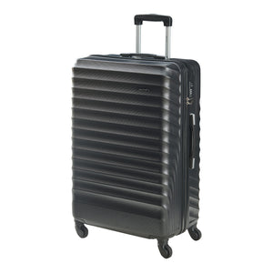 Set Trolley Pona di 3 Valigie Rigide in Misure S/M/L - Nero pro.tec