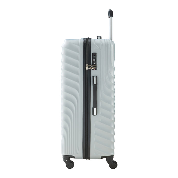 Set Trolley Pona di 3 Valigie Rigide in Misure S/M/L - Grigio Chiaro pro.tec