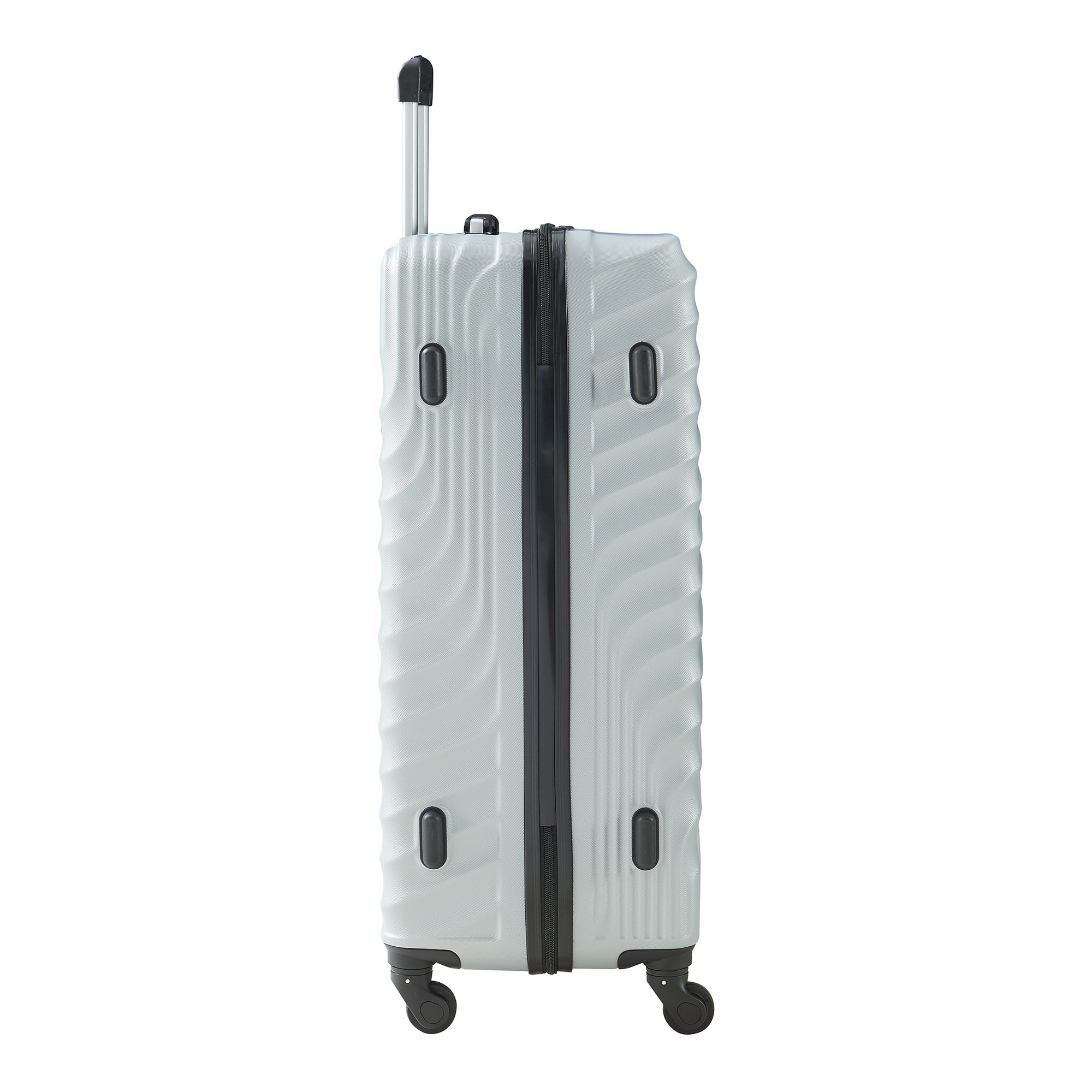 Set Trolley Pona di 3 Valigie Rigide in Misure S/M/L - Grigio Chiaro pro.tec