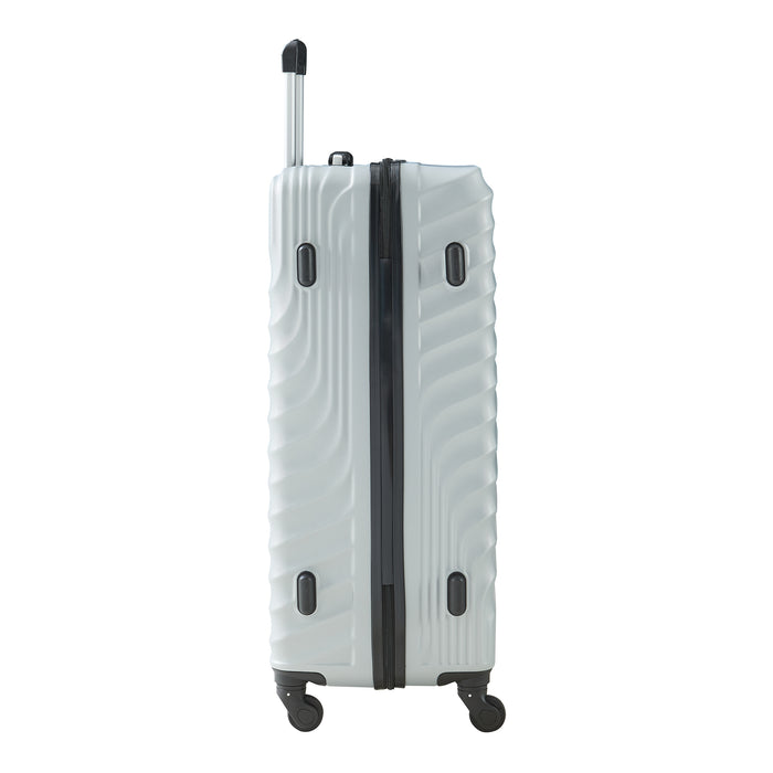 Set Trolley Pona di 3 Valigie Rigide in Misure S/M/L - Grigio Chiaro pro.tec