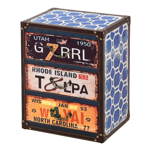 Cassettiera United States Comodino Multicolore 50 x 40 x 30 cm [en.casa]