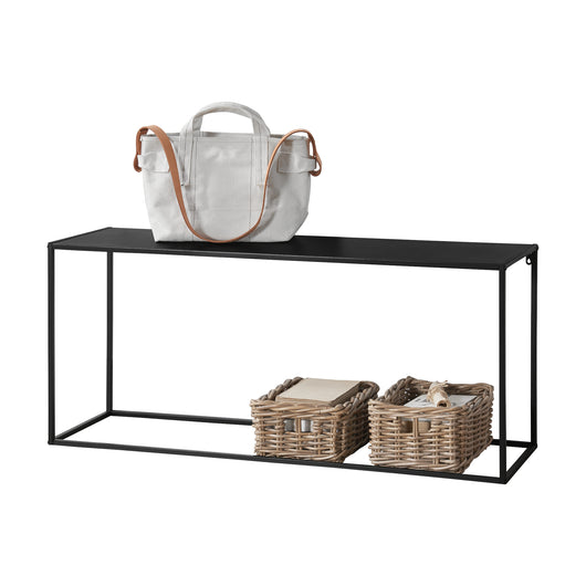 Tavolo a Consolle in Metallo 50x115x32 cm Tavolo da Appoggio - Nero [en.casa]