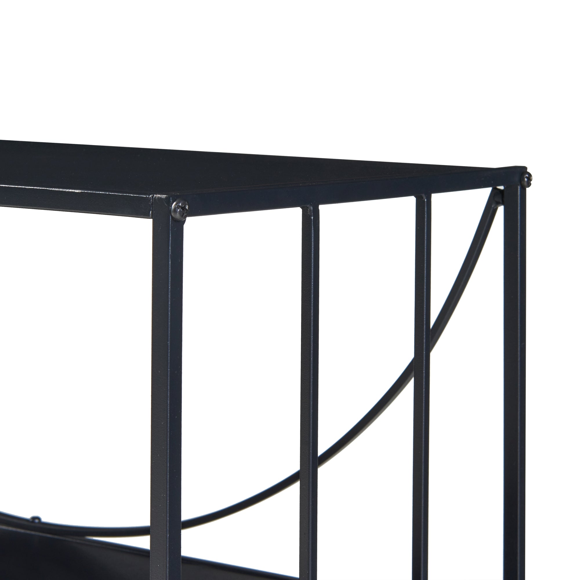 Tavolo a Consolle Baarn 65,5 x 70 x 32 cm Metallo Nero [en.casa]