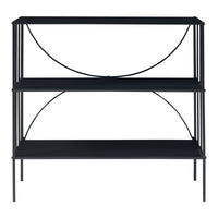 Tavolo a Consolle Baarn 65,5 x 70 x 32 cm Metallo Nero [en.casa]