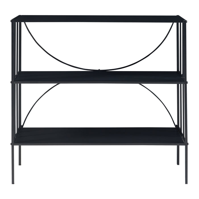 Tavolo a Consolle Baarn 65,5 x 70 x 32 cm Metallo Nero [en.casa]