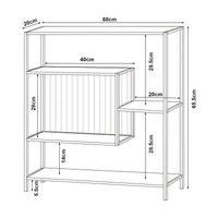 Tavolo a Consolle Beesel 65,5 x 60 x 20 cm Metallo Nero [en.casa]