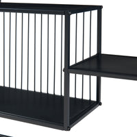 Tavolo a Consolle Beesel 65,5 x 60 x 20 cm Metallo Nero [en.casa]