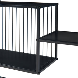 Tavolo a Consolle Beesel 65,5 x 60 x 20 cm Metallo Nero [en.casa]