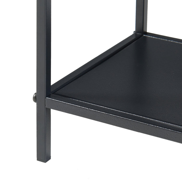 Tavolo a Consolle Beesel 65,5 x 60 x 20 cm Metallo Nero [en.casa]