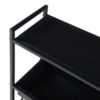 Scaffale Portapiante Berkelland a 3 Livelli - Metallo Nero [en.casa]