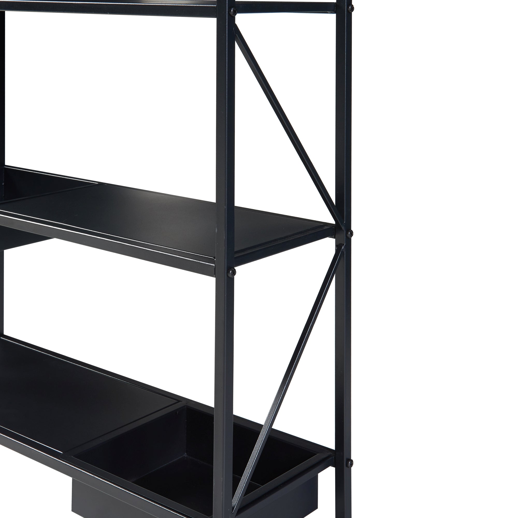 Scaffale Portapiante Berkelland a 3 Livelli - Metallo Nero [en.casa]