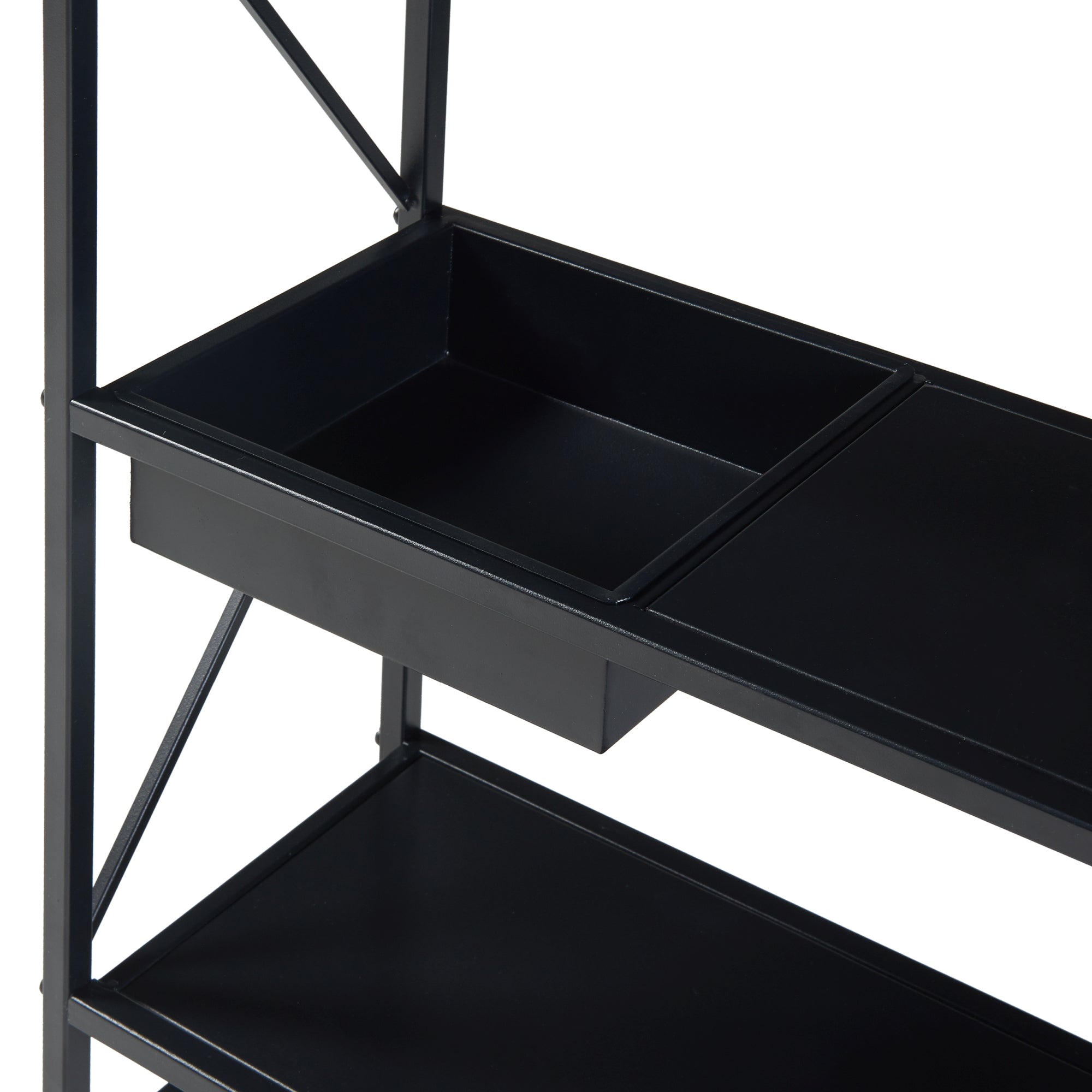 Scaffale Portapiante Berkelland a 3 Livelli - Metallo Nero [en.casa]