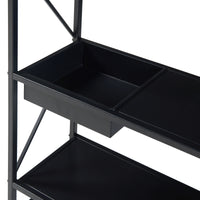 Scaffale Portapiante Berkelland a 3 Livelli - Metallo Nero [en.casa]