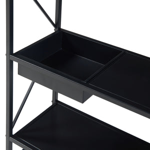 Scaffale Portapiante Berkelland a 3 Livelli - Metallo Nero [en.casa]