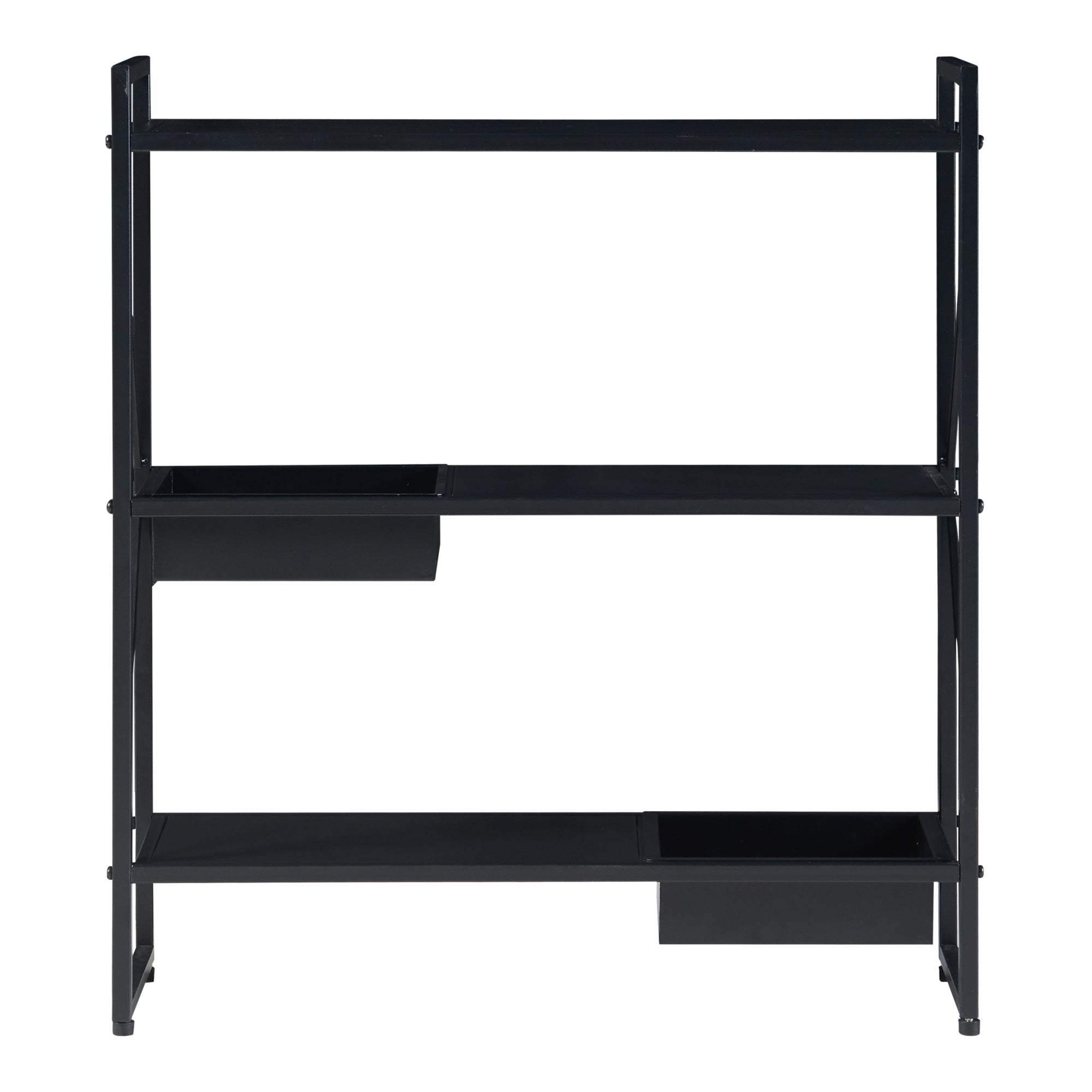 Scaffale Portapiante Berkelland a 3 Livelli - Metallo Nero [en.casa]