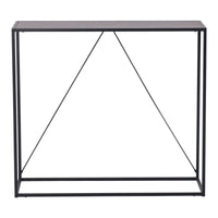 Tavolo a Consolle Austevoll in Acciaio 90 x 30 x 80 cm - Nero [en.casa]