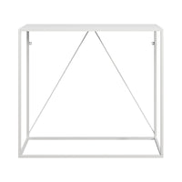Tavolo a Consolle Austevoll in Acciaio 90 x 30 x 80 cm - Bianco [en.casa]