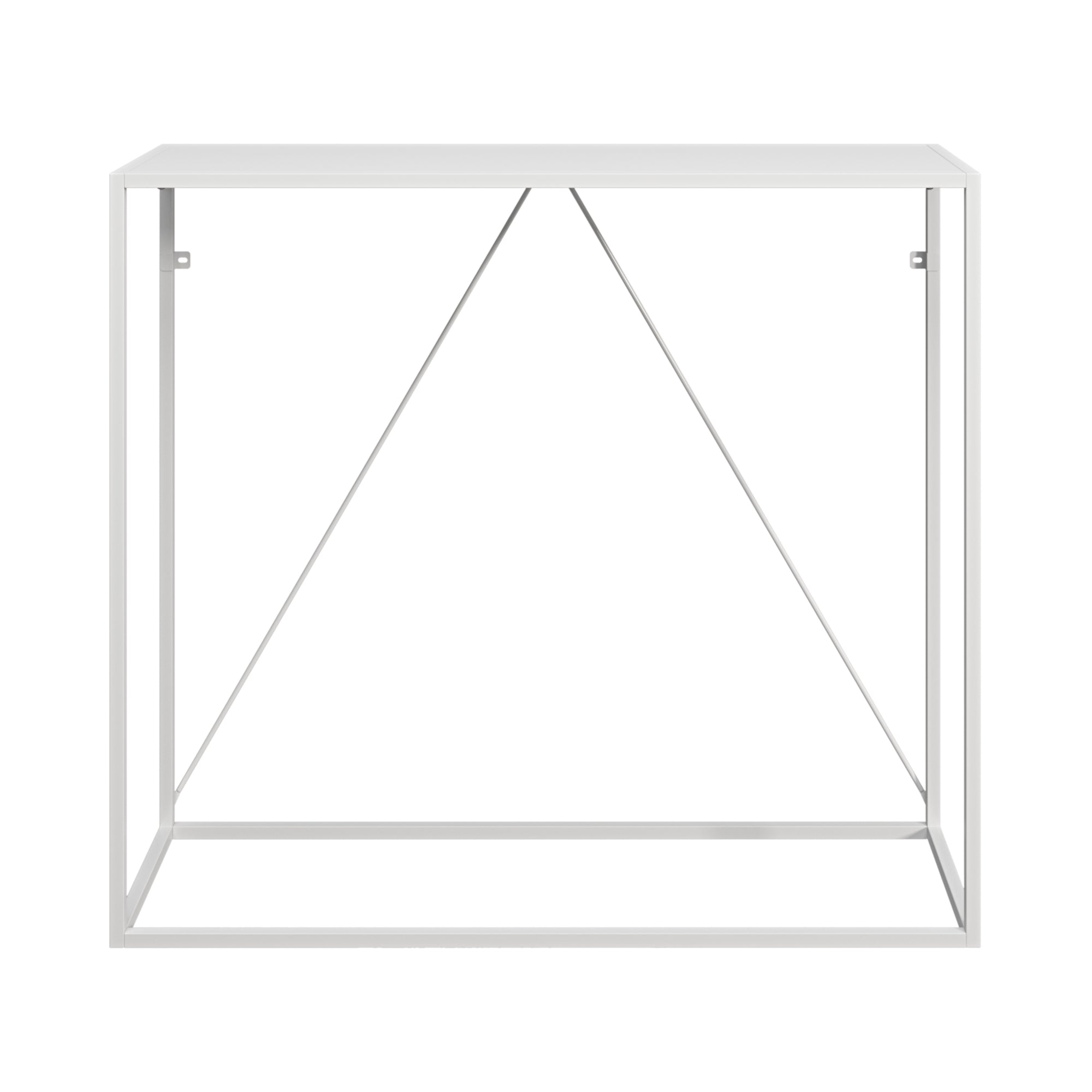 Tavolo a Consolle Austevoll in Acciaio 90 x 30 x 80 cm - Bianco [en.casa]