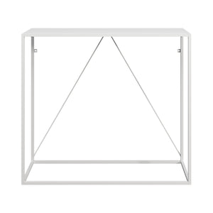Tavolo a Consolle Austevoll in Acciaio 90 x 30 x 80 cm - Bianco [en.casa]