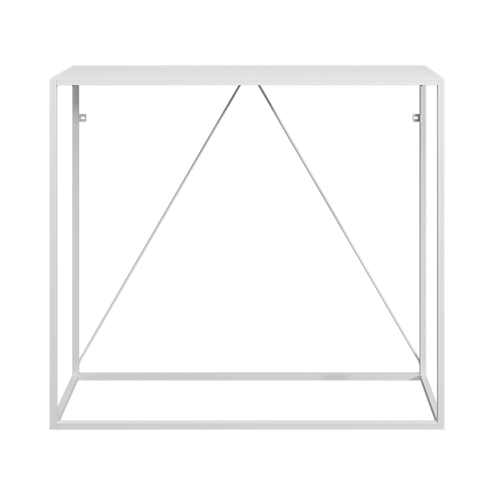 Tavolo a Consolle Austevoll in Acciaio 90 x 30 x 80 cm - Bianco [en.casa]