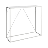 Tavolo a Consolle Austevoll in Acciaio 90 x 30 x 80 cm - Bianco [en.casa]