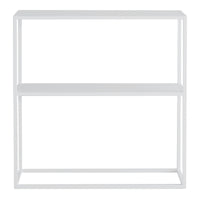 Tavolo a Consolle 'Strömstad' con 2 Piani di Appoggio Consolle Stretto in Acciaio - Bianco opaco [en.casa]