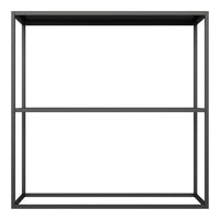 Tavolo a Consolle 'Strömstad' con 2 Piani di Appoggio Consolle Stretto in Acciaio - Nero opaco [en.casa]