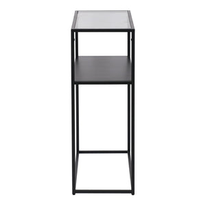 Consolle Kuhmo metallo vetro temperato 80 x 80 x 30 cm trasparente nero 03_0008581