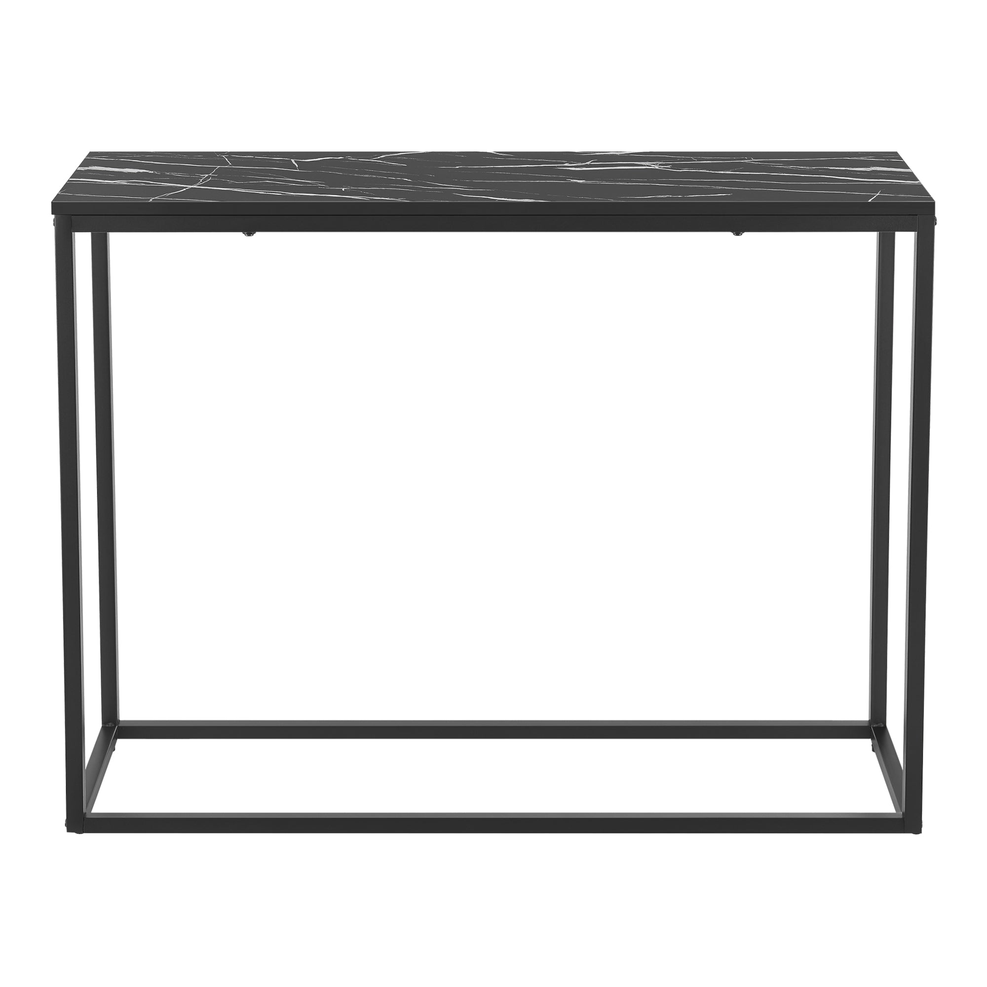 Consolle 80 x 100 x 30 cm nero e simil marmo 03_0008574