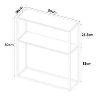 Consolle in metallo 80 x 80 x 30 cm nero 03_0008579