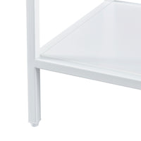 Tavolo a Consolle Kumlinge in Metallo con 3 Piani 85 x 55 x 30 cm Bianco [en.casa]