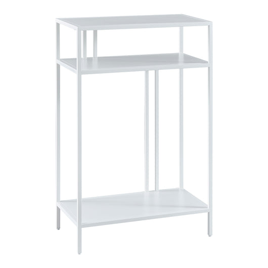 Tavolo a Consolle Kumlinge in Metallo con 3 Piani 85 x 55 x 30 cm Bianco [en.casa]