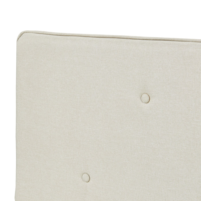 Testiera Letto Tokke Testata Imbottita da Parete 140x52 cm Beige [en.casa]