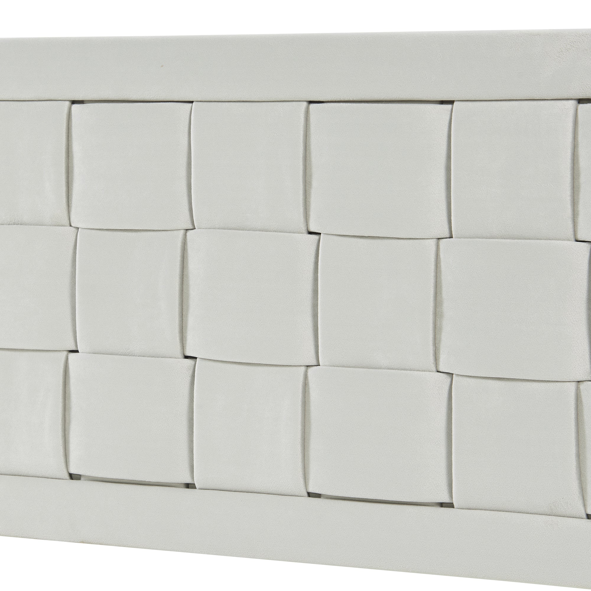 Testiera Imbottita Tervo da Parete per Letto Francese 140 x 50 cm - Grigio [en.casa]