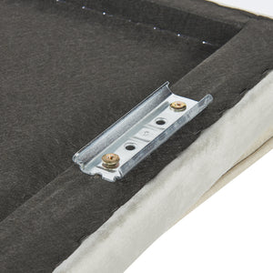 Testiera Imbottita Tervo da Parete per Letto Francese 140 x 50 cm - Grigio [en.casa]