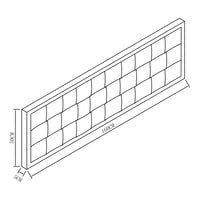 Testiera Imbottita Tervo da Parete per Letto Matrimoniale 160 x 50 cm - Grigio [en.casa]